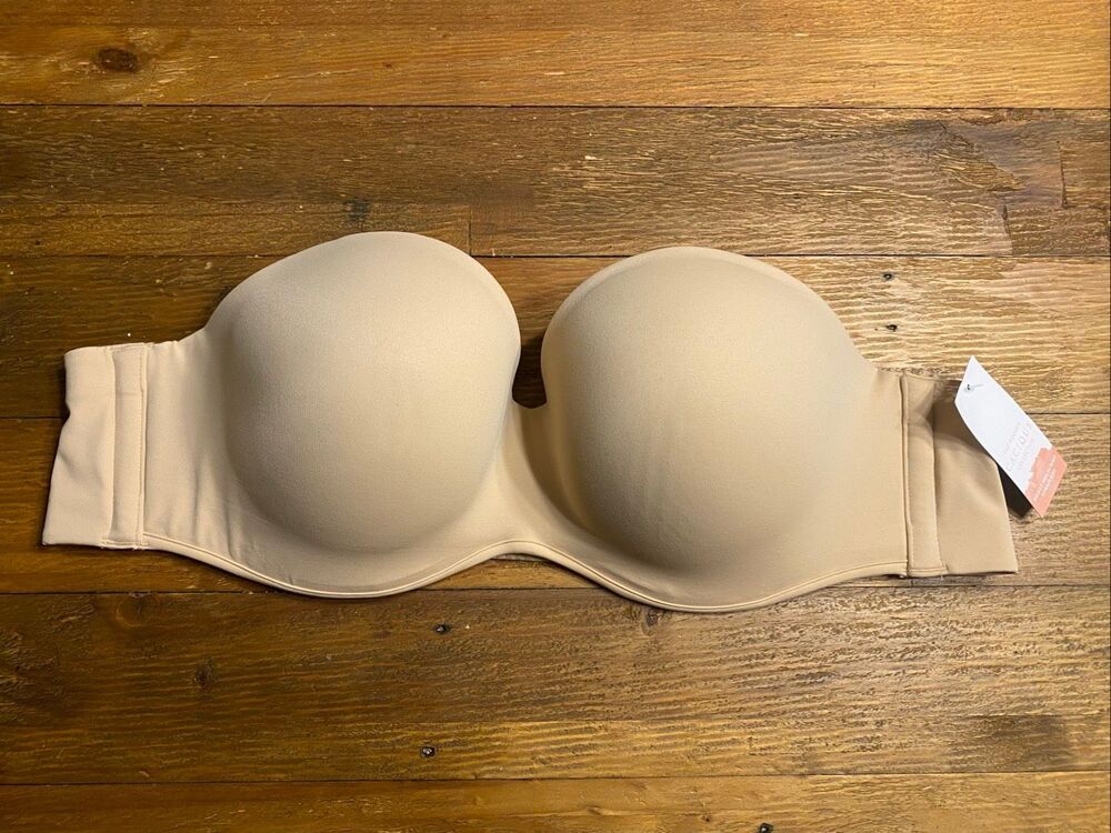 Cacique 44B NWT nude smooth boost multi way strapless bra